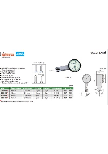 2380-02 Insize Salgı Saati