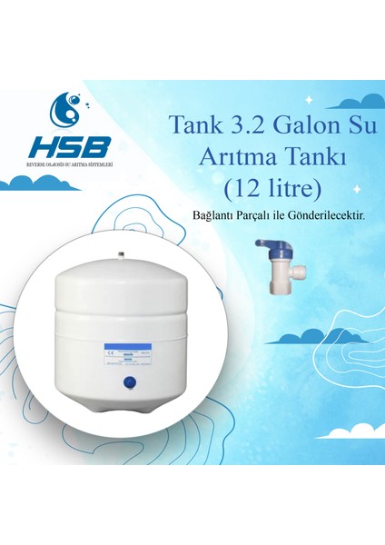 Tank 3.2 Galon Su Arıtma Tankı 12LT