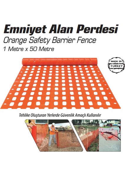 Emniyet Alan Perdesi 1 Metre x 50 Metre