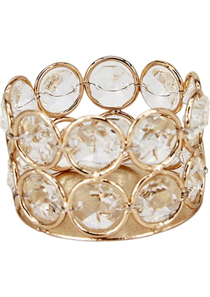 Kristal Tealight Mumluk Masa Partisi Ev Centerpiece Dekor Yuvarlak