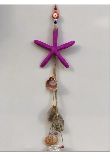 Ildızlı Deniz Kabuklu Rüzgar Çanı Duvar Süsü