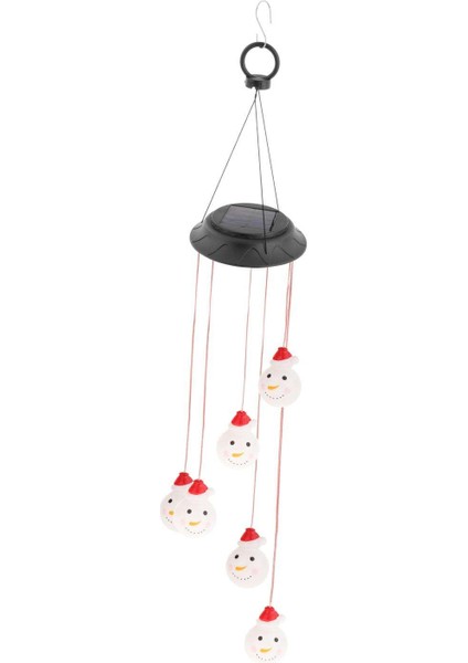 F Fityle Güneş Enerjili LED Işıltılı Noel Baba Rüzgar Çanı(Yurt Dışından)