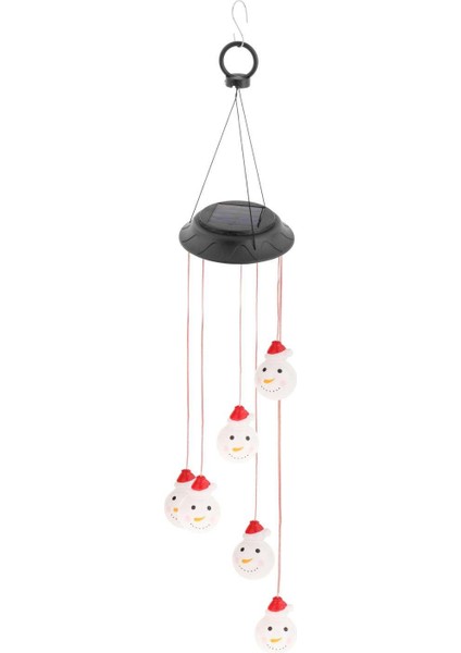 F Fityle Güneş Enerjili LED Işıltılı Noel Baba Rüzgar Çanı(Yurt Dışından)