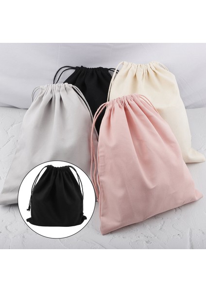 Tuval Çanta, Ipli Torbalar Nefes Yıkanabilir Muslin Çantası Seyahat Düğün Ev Partisi Malzemeleri Için - Siyah (Yurt Dışından) indirimleri