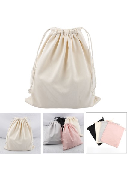 Tuval Çanta, Ipli Torbalar Nefes Yıkanabilir Muslin Çantası Seyahat Düğün Ev Partisi Malzemeleri Için - Bej (Yurt Dışından) modelleri