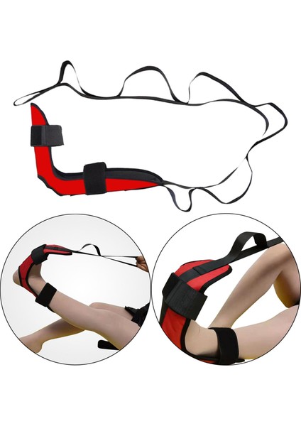 Erkekler Kadınlar Için Bacak Topuk Dörtlü Hamstrings Buzağı Sedye Kayışı Ekipman Fizik Tedavi - Kırmızı (Yurt Dışından)
