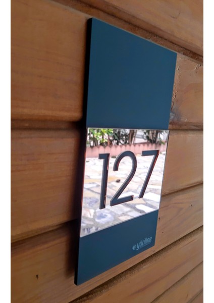 Luxury Rosegold Mirror Serisi Kapı Numarası 10X20 cm fırsatları