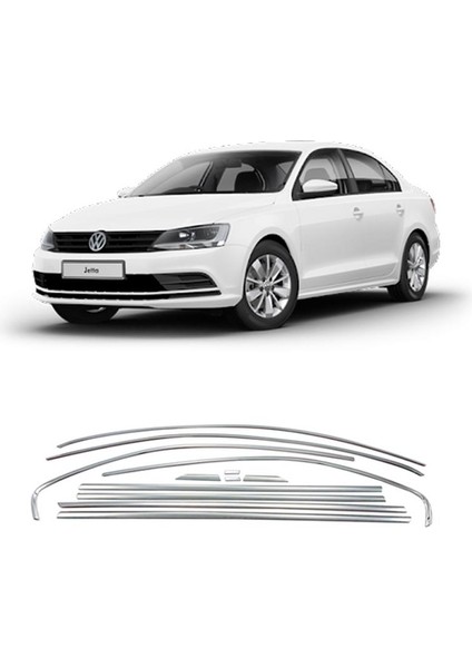 Volkswagen Aksesuar Jetta 2012-18 Krom Cam Çıta Seti