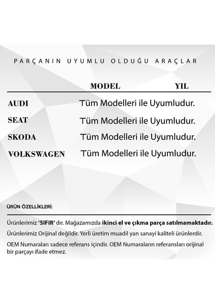 Audi, Seat, Skoda, Volkswagen Için Yağ Soğutucu Contası 2'li fiyatları