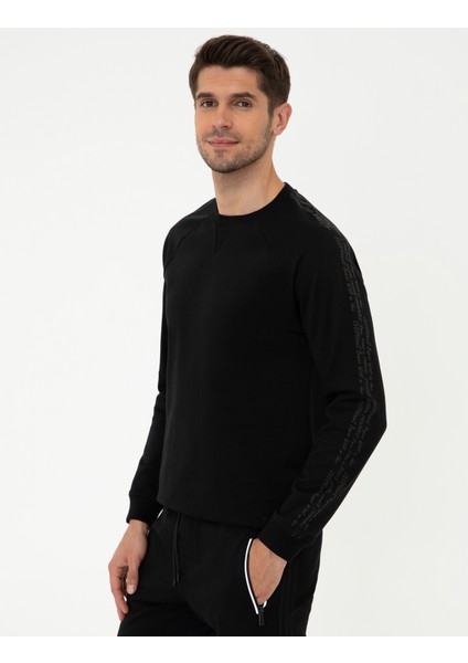 Pierre Cardin Siyah Standart Fit Sweatshirt 50241386-VR046