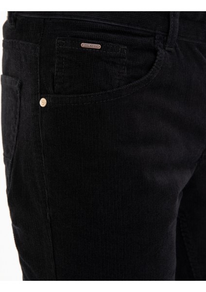 Erkek Siyah Slim Fit Kadife Kanvas Pantolon 50245789-VR046 indirimleri