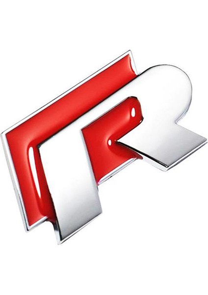 R Ön Panjur Arma Krom R Kırmızı Arka Planlı 3D Logo