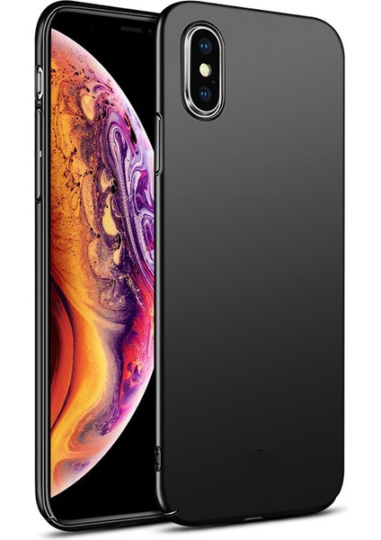 Apple iPhone Xs Max 6.5 Kılıf A+ Ultra Ince Sert Kapak Siyah