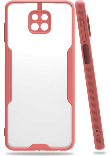 Xiaomi Redmi Note 9 Pro Kılıf Kenar Renkli Kamera Korumalı Mat Kapak Pembe