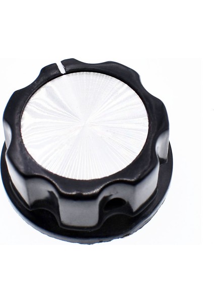 Plastik Pot Başlığı 16MM Siyah Gümüş Rotary Enkoder Ses Kontrol