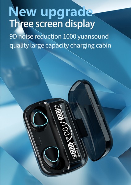 M10 Kablosuz Kulakiçi Bluetooth 5.0 Kulaklık Kulaklıklar Spor Büyük Ekran fırsatları