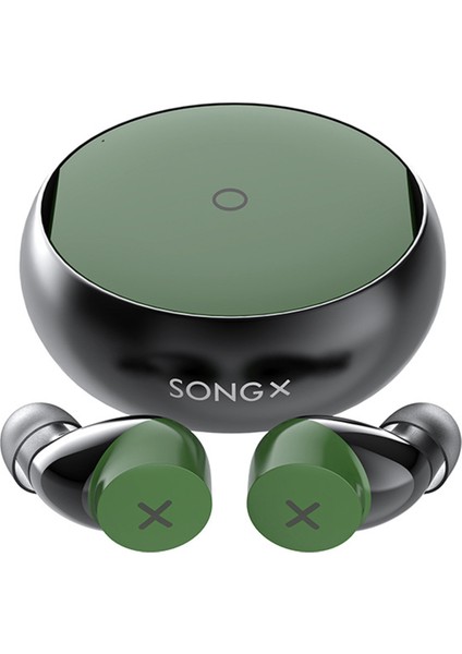 Bluetooth Kulakiçi, Tws Kablosuz Bluetooth 5.0 Kulaklıklar, Su Geçirmez Dokunmatik Kulaklıklar Spor Kulaklık, Mic ile Kablosuz Kulaklık - Yeşil (Yurt Dışından)