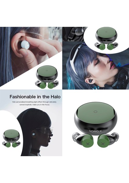 Bluetooth Kulakiçi, Tws Kablosuz Bluetooth 5.0 Kulaklıklar, Su Geçirmez Dokunmatik Kulaklıklar Spor Kulaklık, Mic ile Kablosuz Kulaklık - Yeşil (Yurt Dışından) fiyatları