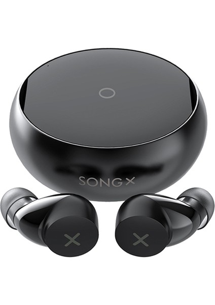 Bluetooth Kulakiçi, Tws Kablosuz Bluetooth 5.0 Kulaklıklar, Su Geçirmez Dokunmatik Kulaklıklar Spor Kulaklık, Mic ile Kablosuz Kulaklık - Siyah (Yurt Dışından)