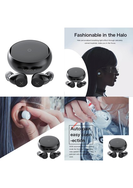 Bluetooth Kulakiçi, Tws Kablosuz Bluetooth 5.0 Kulaklıklar, Su Geçirmez Dokunmatik Kulaklıklar Spor Kulaklık, Mic ile Kablosuz Kulaklık - Siyah (Yurt Dışından) modelleri