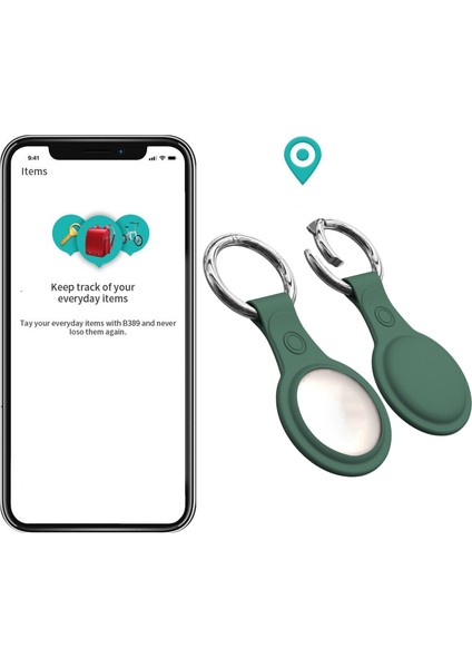 Silikon Kılıf Kollu Anti-Kayıp Anahtarlık Yüzük Yeşil ile Apple Airtags Için (Yurt Dışından) modelleri