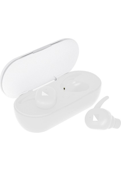Bluetooth 5.0 Kablosuz Kulaklık Kulaklık Kulakiçi Mini Stereo Kulaklık Beyaz (Yurt Dışından)