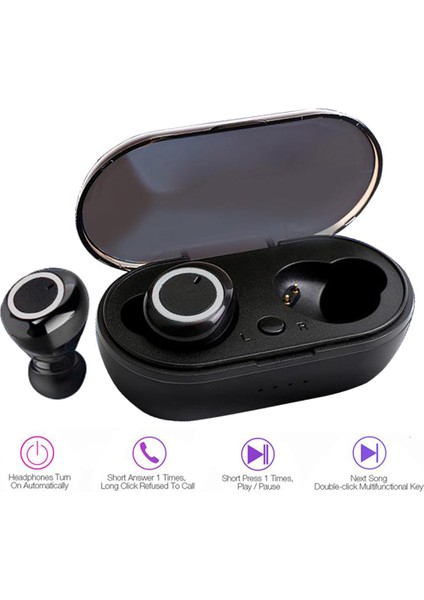 Kablosuz Kulaklık Kulaklık Kulakiçi Stereo Kulak Kulaklıklar Siyah + Beyaz (Yurt Dışından) fiyatları