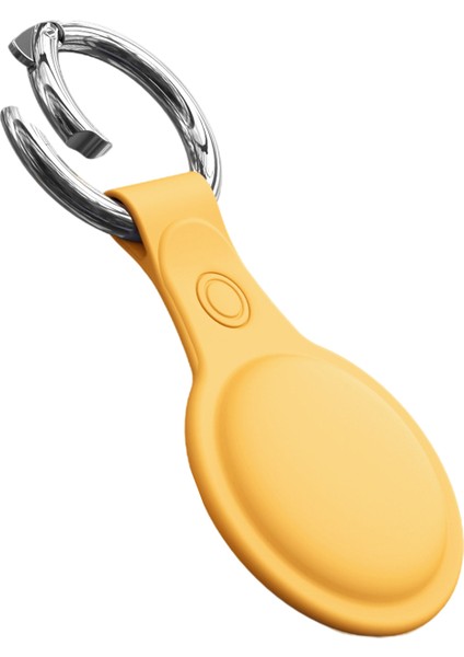 Silikon Kılıf Kollu Anti-Kayıp Anahtarlık Yüzük ile Apple Airtags Için Sarı (Yurt Dışından)