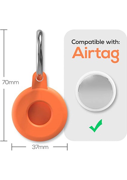 Koruyucu Kapak Kılıfı Anahtarlık Kabuğu Airtags Bulucu Turuncu ile Uyumlu (Yurt Dışından) fırsatları