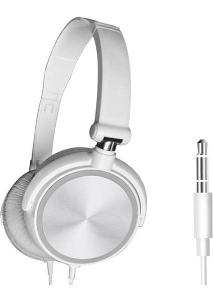 Kablolu Bilgisayar Kulaklık Stereo Derin Bas Ayarlanabilir Kulaklıklar Beyaz Beyaz (Yurt Dışından)