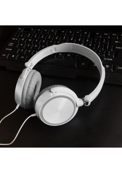 Kablolu Bilgisayar Kulaklık Stereo Derin Bas Ayarlanabilir Kulaklıklar Beyaz Beyaz (Yurt Dışından) fırsatları