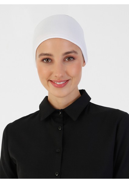 Nefes Alan Kumaş Bandana Bone - Beyaz - Ecardin fiyatları