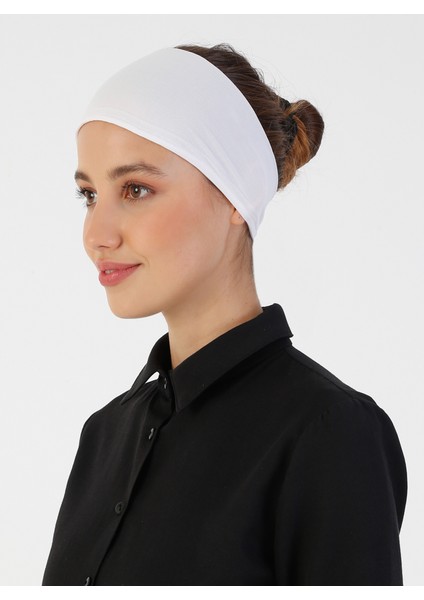 Nefes Alan Kumaş Bandana Bone - Beyaz - Ecardin fırsatları