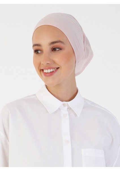 Nefes Alan Kumaş Pratik Boru Bone - Pudra - Ecardin fiyatları