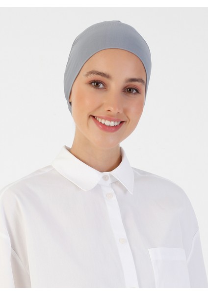 Nefes Alan Kumaş Pratik Boru Bone - Koyu Gri - Ecardin