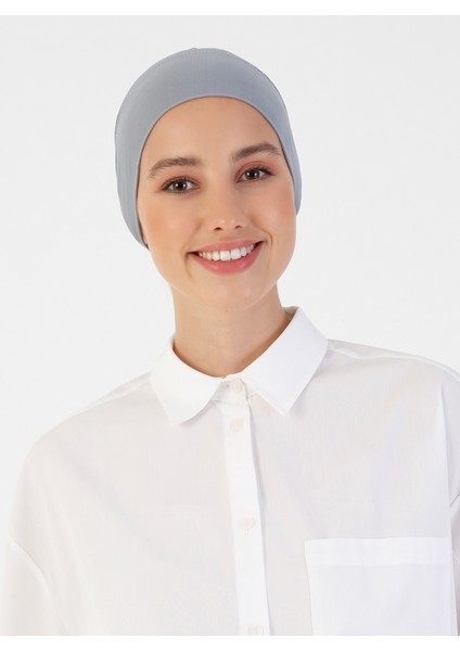 Nefes Alan Kumaş Pratik Boru Bone - Koyu Gri - Ecardin fiyatları