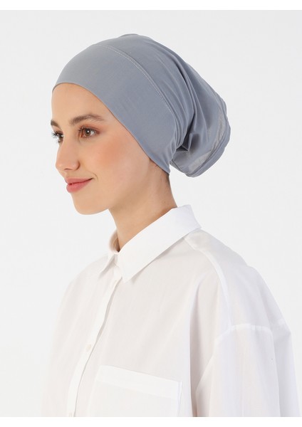 Nefes Alan Kumaş Pratik Boru Bone - Koyu Gri - Ecardin fırsatları