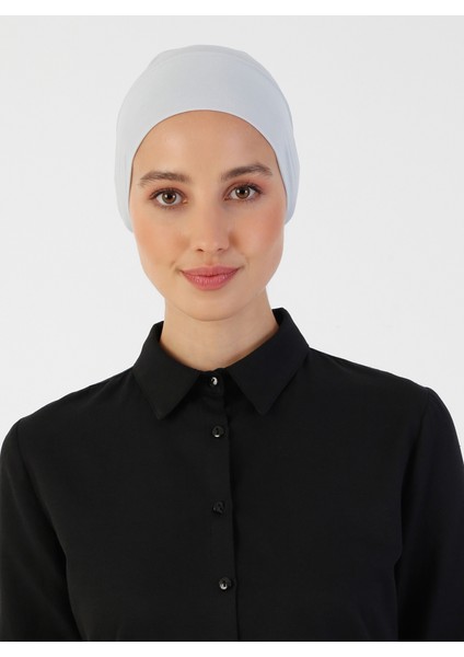 Nefes Alan Kumaş Pratik Boru Bone - Açık Gri - Ecardin modelleri