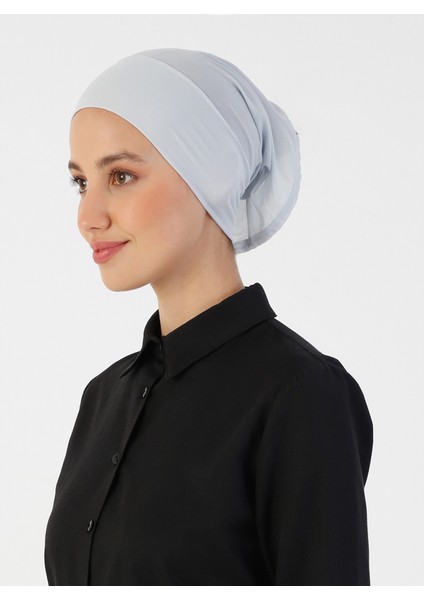 Nefes Alan Kumaş Pratik Boru Bone - Açık Gri - Ecardin fırsatları