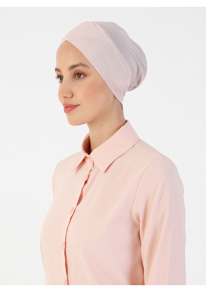 Nefes Alan Kumaş Pratik Çapraz Boru Bone - Pudra - Ecardin fırsatları