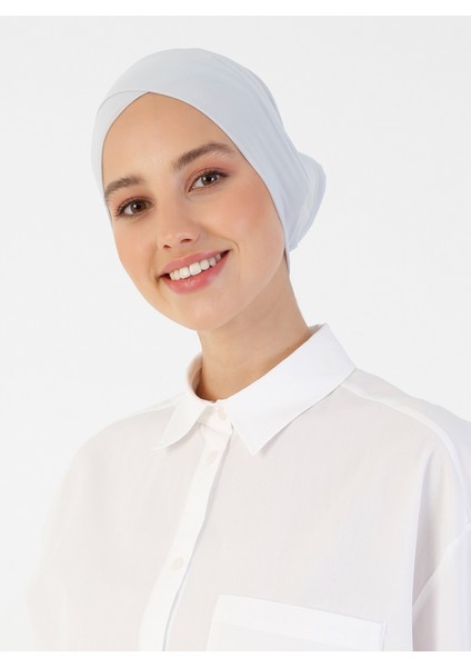 Nefes Alan Kumaş Pratik Çapraz Boru Bone - Açık Gri - Ecardin fiyatları