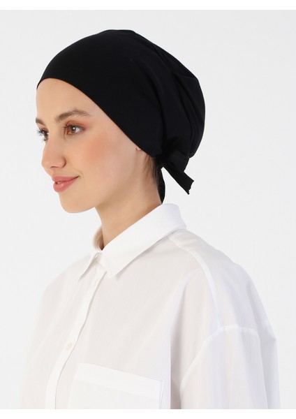 Pamuk Geniş Ebatlı Bone - Siyah - Ecardin fırsatları