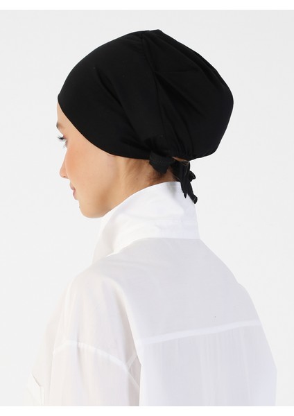 Pamuk Geniş Ebatlı Bone - Siyah - Ecardin indirimleri