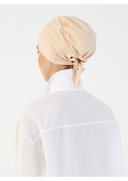 Pamuk Geniş Ebatlı Bone - Bej - Ecardin indirimleri