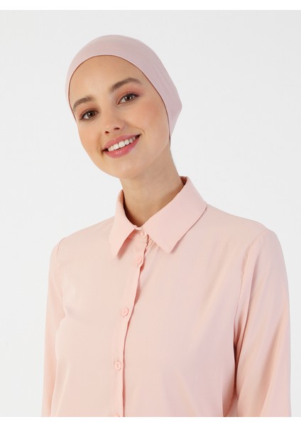 Penye Geniş Ebatlı Geçme Bone - Pudra - Ecardin fiyatları