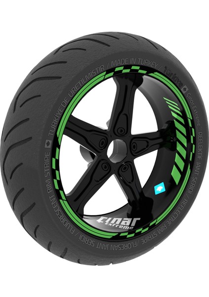 Moto Gp Iç Dış Jant Şeridi Takım Sticker Reflektif & Floresan Renkler Çınar Extreme