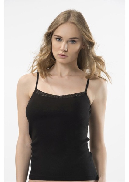 Kadın Siyah 2'li Dantelli V Yaka Ip Askılı Kaşkorse 291 fiyatları