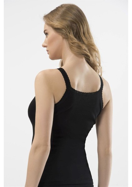 Kadın Siyah 2'li Dantelli Ip Askılı Kaşkorse 202 modelleri