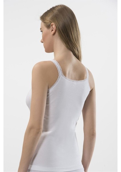 Kadın Beyaz 2'li Dantelli Ip Askılı Kaşkorse 202 fiyatları