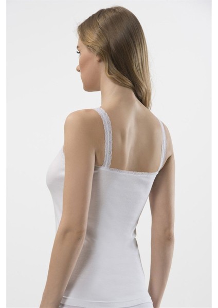 Kadın Beyaz 2'li Dantelli Ip Askılı Kaşkorse 200 fiyatları